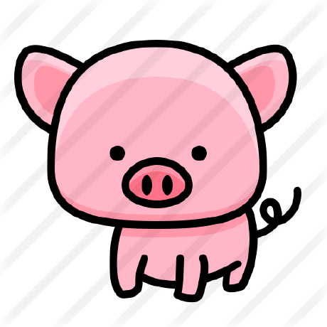 Github Pinky Pig Icons Basic Edit - Premium Vintage Art Gallery - High Resolution