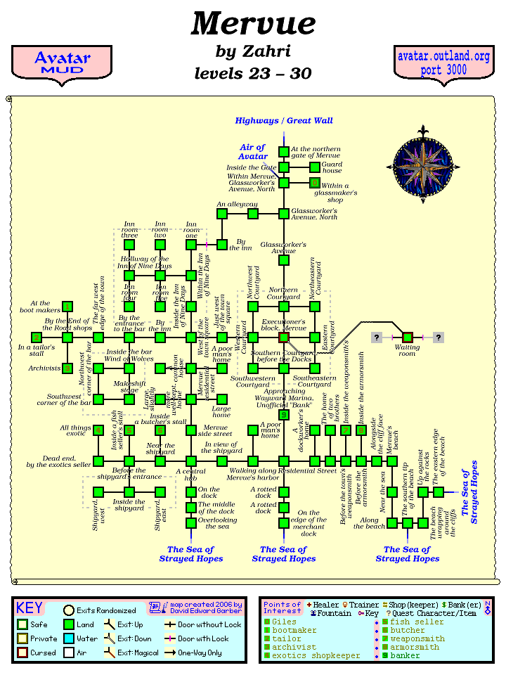 Mervue Map Avatar Wiki Mirror Avatar MUD Area Map Mervue.GIF