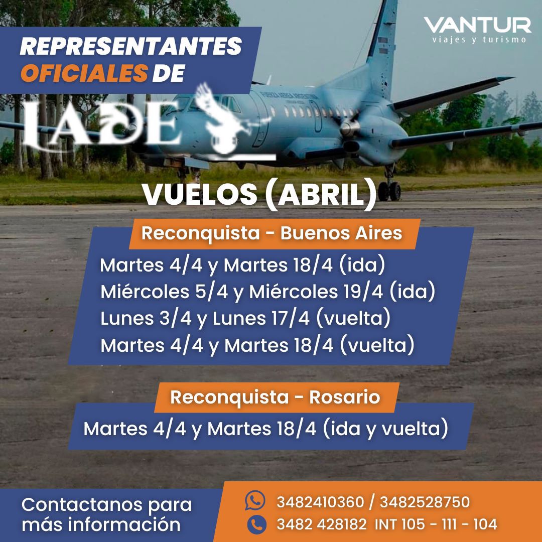 Vuelos LADE (Abril)