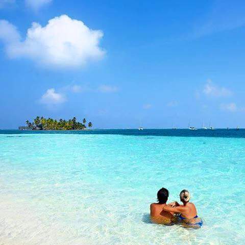 Relaxing in San Blas during a sailing trip Panama to Colombia 087