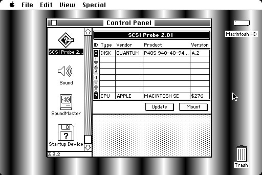 SCSIProbe tableau de bord