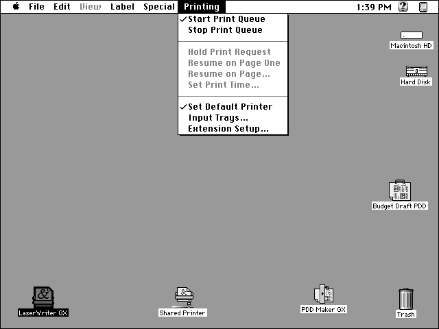 PDD file and printer, Mac Desktop