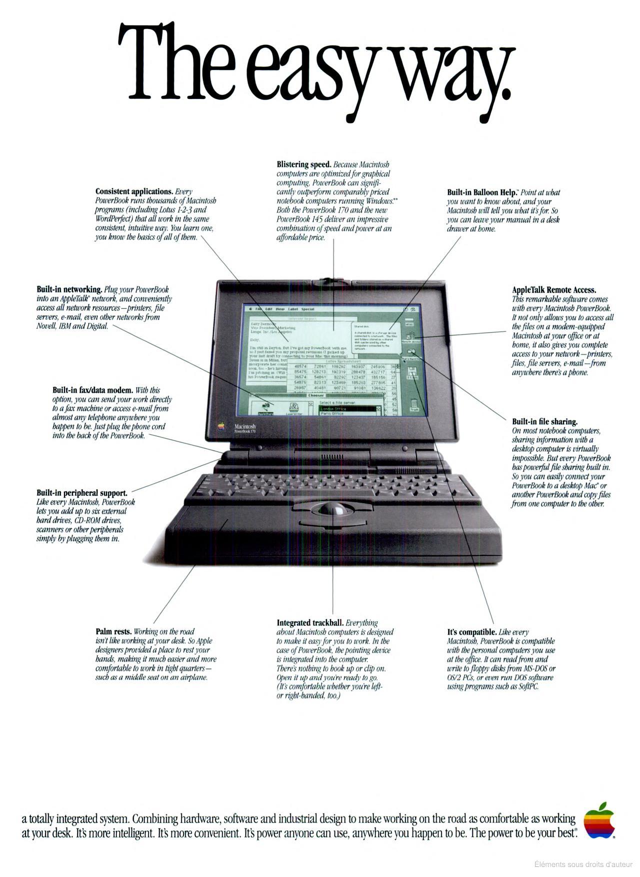 Publicité Apple 1992 PowerBook