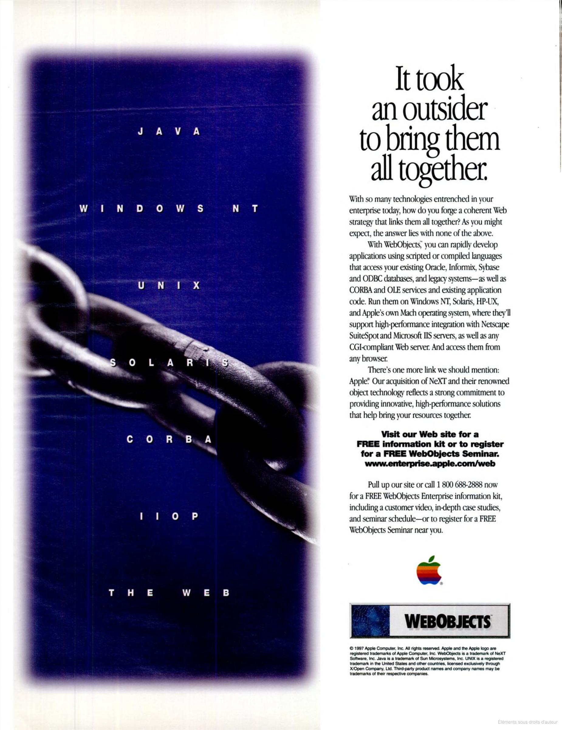 Apple webobjects ad