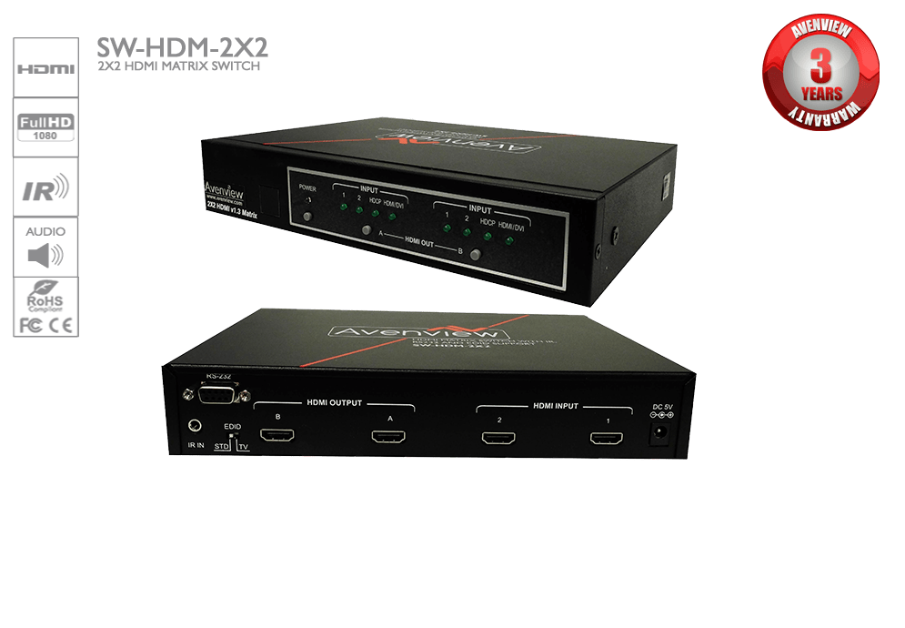 2x2 HDMI MATRIX SWITCH