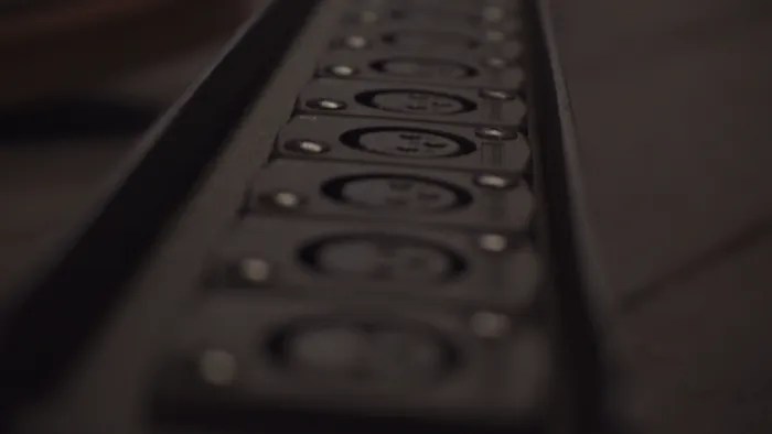 XLR patch panel close-up