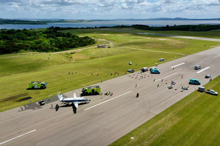 El Aeropuerto de Punta del Este avanza en su plan de simulacros de emergencia de cara a la temporada alta