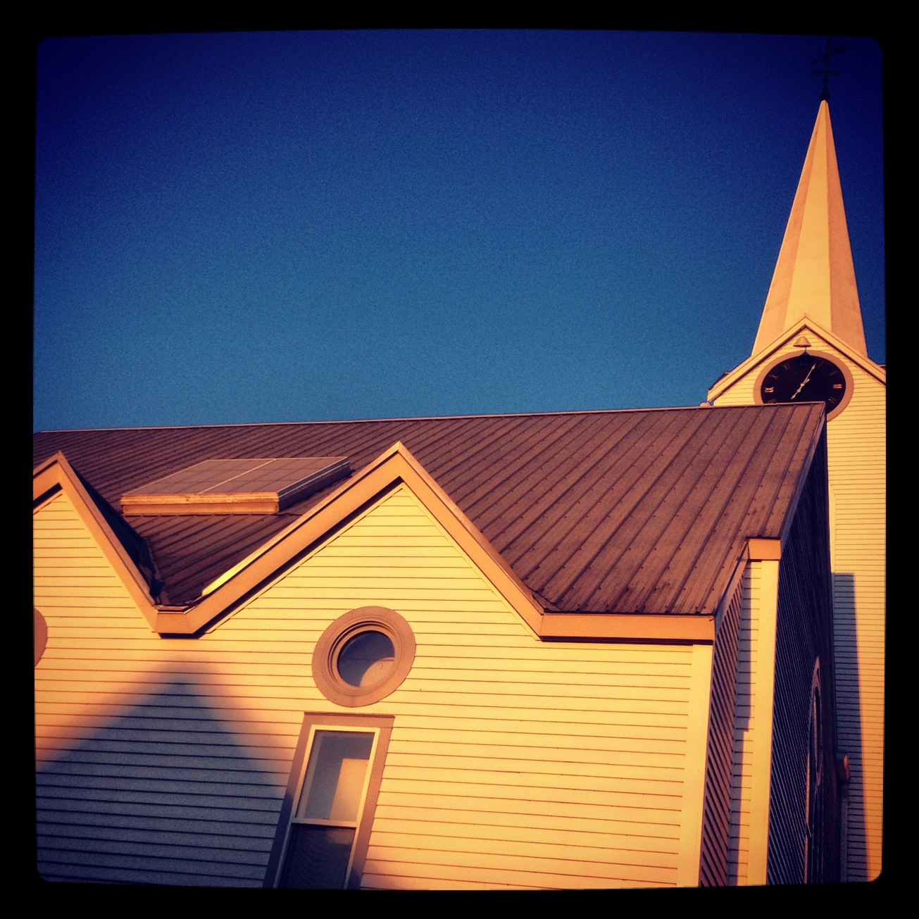 Chuch sunset in Jeffersonville