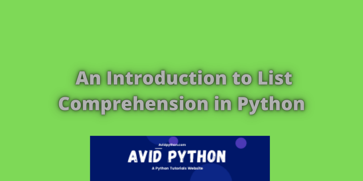 List Comprehension in Python - Avid Python