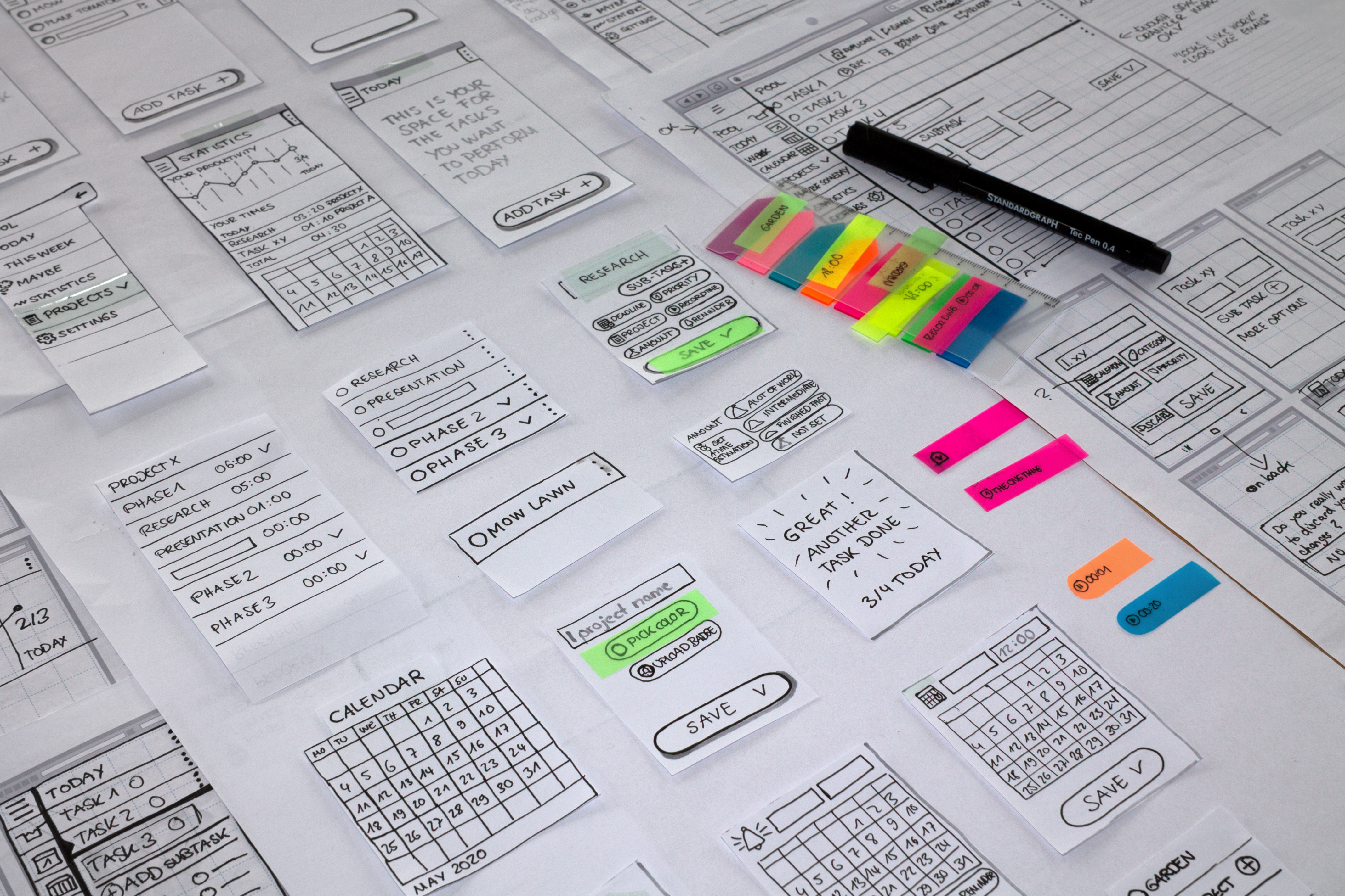 UX sketches – Paper Prototype
