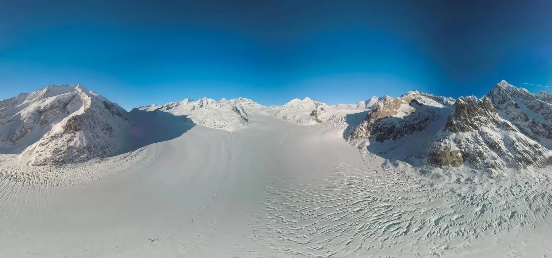 A 360° view of the dwindling Aletsch Glacier