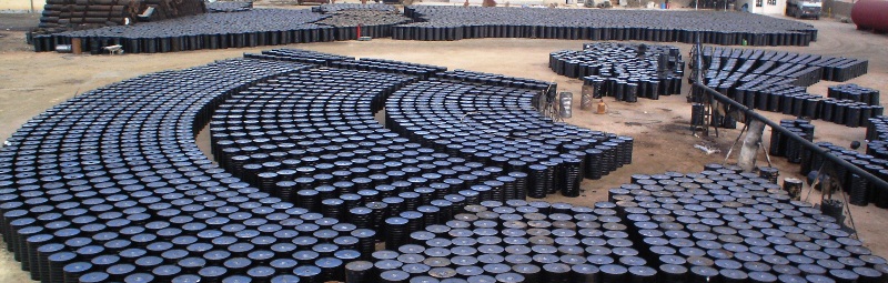 Bitumen in drums