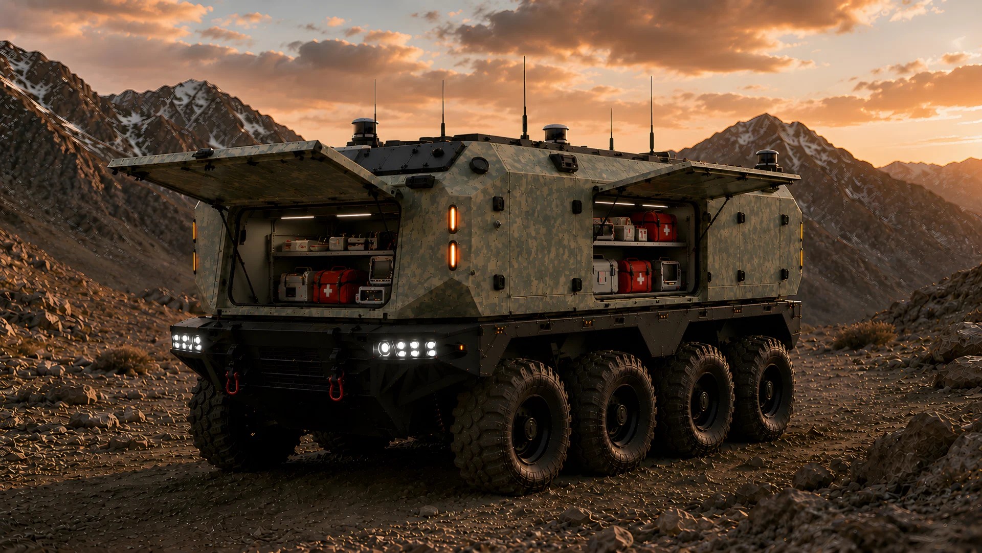 UGIVA concept vehicle in an off-road environment
