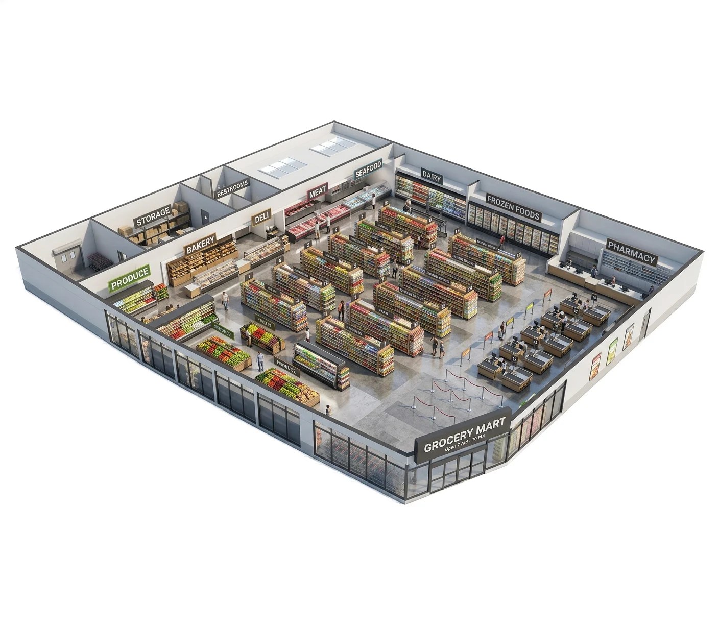 Retail store map visualization
