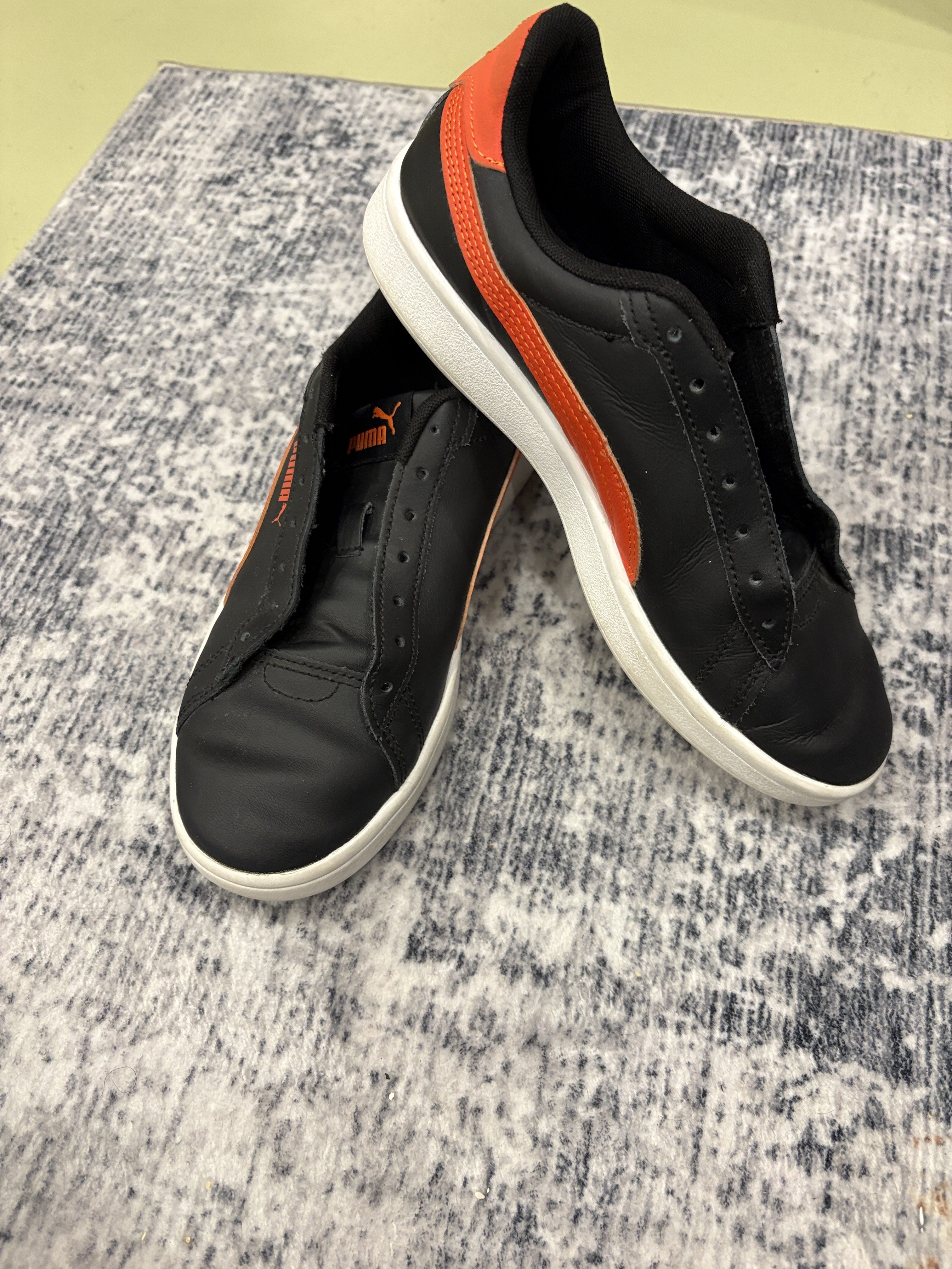 Puma Black Leather Sneakers from Goodwill bins haul.