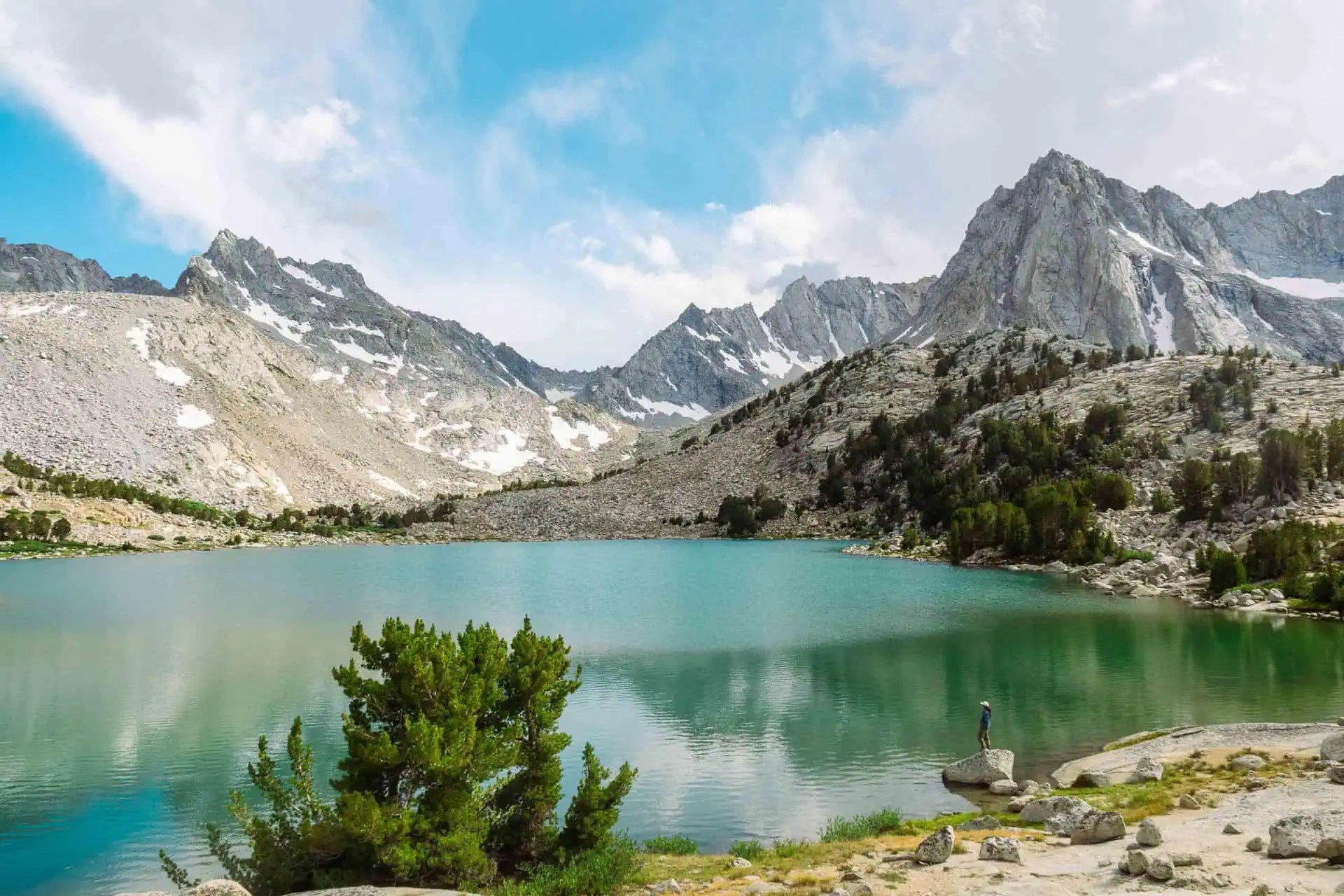 moonlight lake in sabrina basin trail bishop