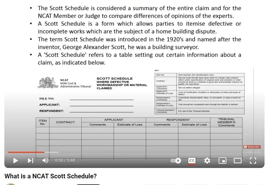 What is a Scott Schedule