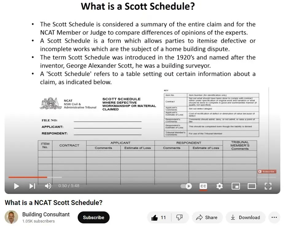 What is a Scott Schedule