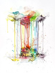 animals animal grein paintings watercolor panda philipp splashes watercolors illustration phillipp paint toad loud frog quiet bored creates stunning info