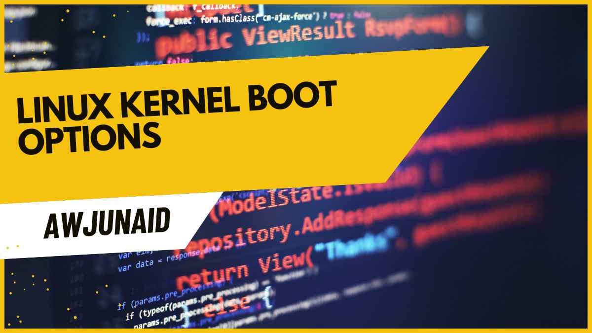 Linux kernel Boot Options