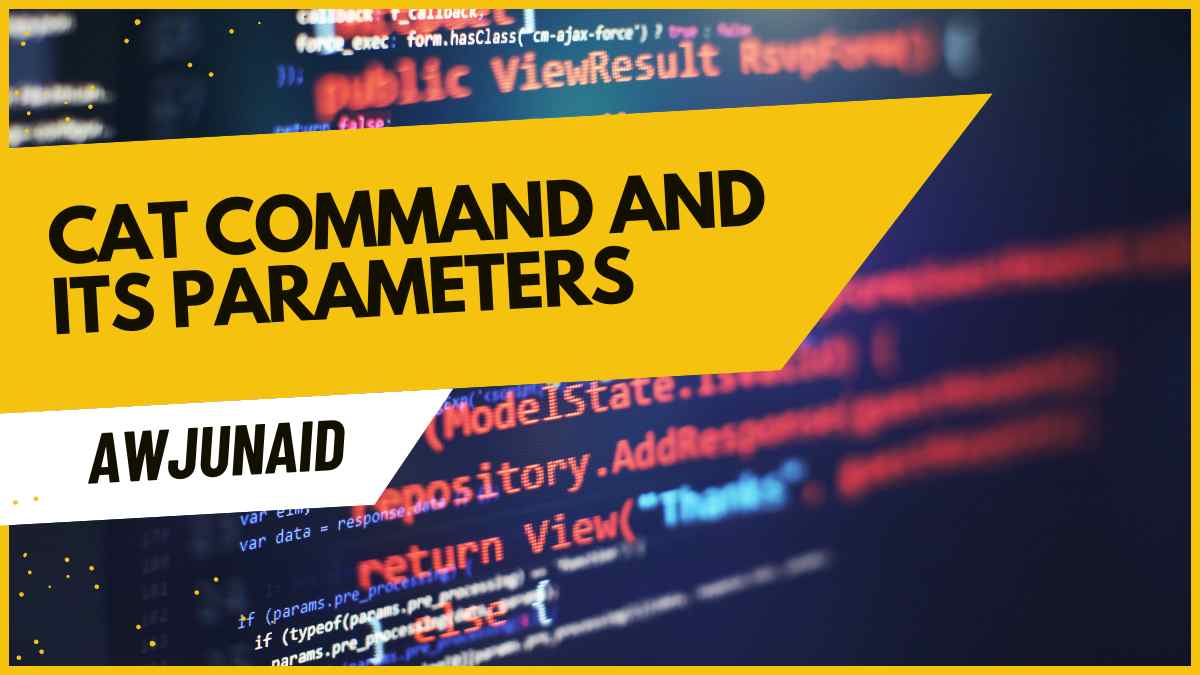 cat command and its parameters