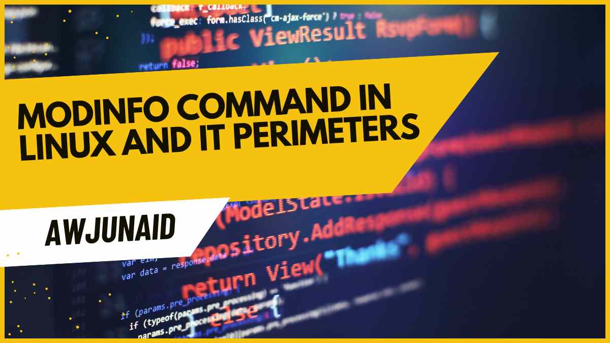 modinfo command in Linux and it perimeters