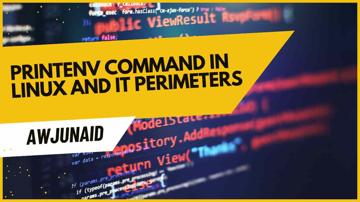 printenv command in Linux and it perimeters