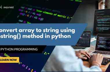 Convert array to string using tostring() method in python