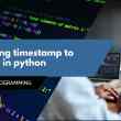 Converting timestamp to datetime in python