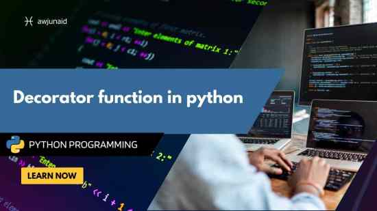 Decorator function in python