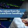 Getting the values from the database and Error handling in python