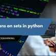 Operations on sets in python