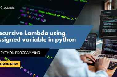 Recursive Lambda using assigned variable in python