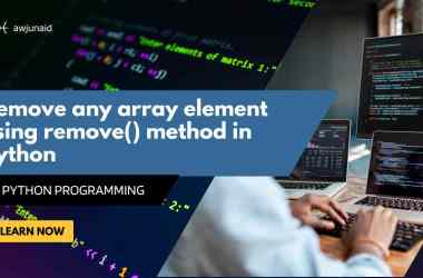 Remove any array element using remove() method in python