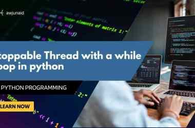 Stoppable Thread with a while Loop in python