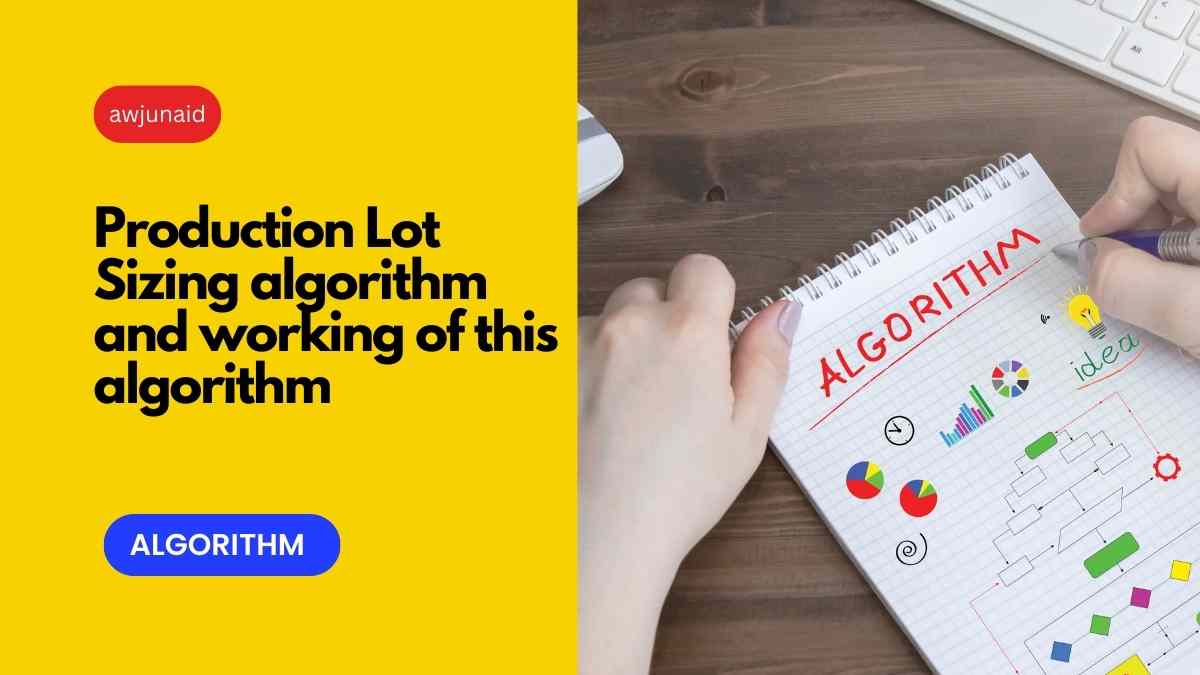 Production Lot Sizing algorithm and working of this algorithm