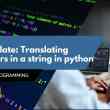 str.translate: Translating characters in a string in python