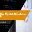 How to Use MySQL Database with PHP