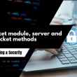 The socket module, server and client socket methods