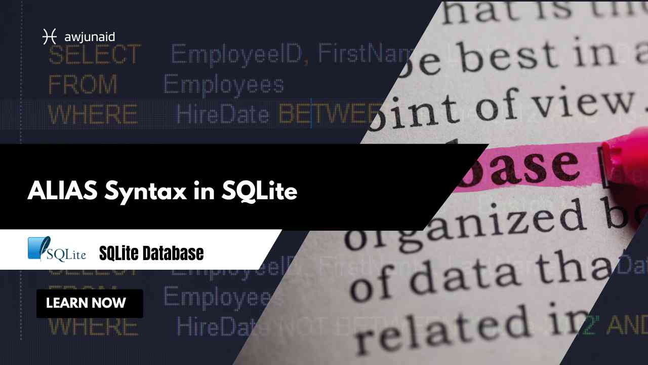 ALIAS Syntax in SQLite