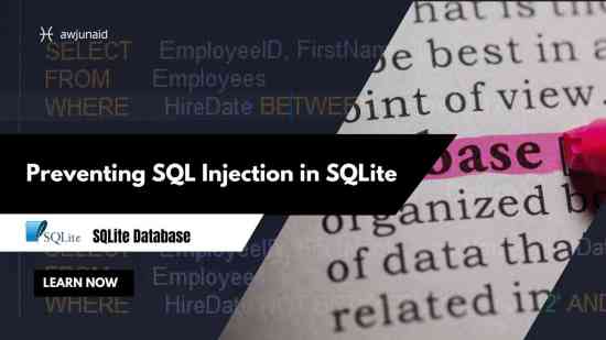 Preventing SQL Injection in SQLite