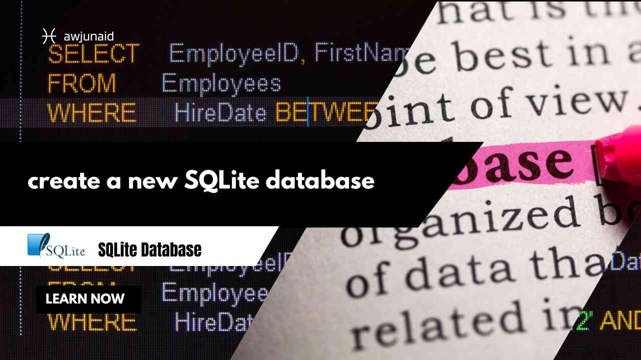 Creating a new SQLite database