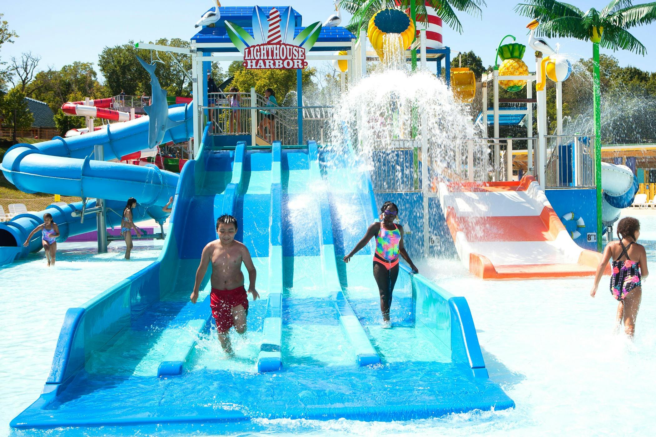 Splash down at Lighthouse Harbor.