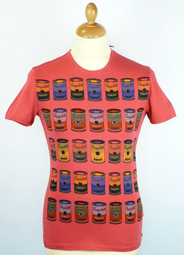 Andy Warhol Pepe Jeans Lineout Retro Campbells Soup Tee Red