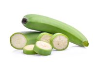 Sekelompok pisang mentah, memasak pisang masakan vegetarian buah hijau, . Bukan Hanya Pisang Masak Pisang Mentah Juga Kaya Khasiat