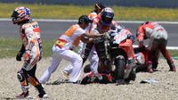 Insiden Motogp Spanyol Dovizioso Salahkan Lorenzo Pedrosa