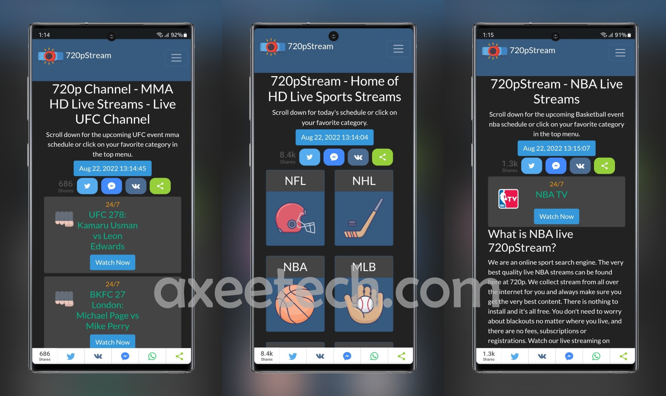 CrackStreams.con Hub for Live Sports Streaming AxeeTech