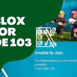 Roblox Error Code 103