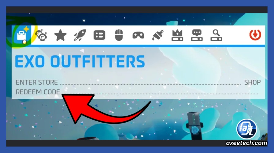 Astroneer Codes September 2026: Get Free Bytes, Skins, Boosts And More In 2026 3 In-game EXO Outfitters menu with the Redeem Code prompt.