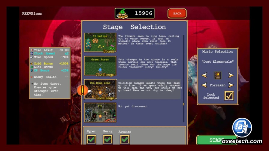 Vampire Survivors Codes 2026: Get Free Characters, Relic and Item, Special Effect, And More 2 Vampire Survivors codes Secrets menu: main menu showing the Forbidden Scrolls of Morbane secrets option unlocked